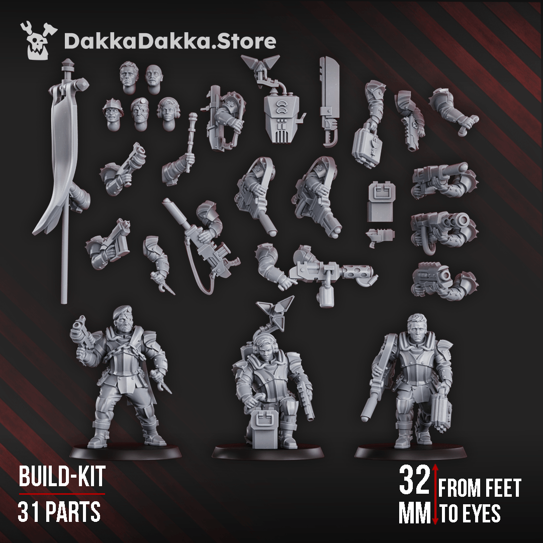 Phaeton Special Forces Masters Squad build kit multi-part sci-fi soldiers