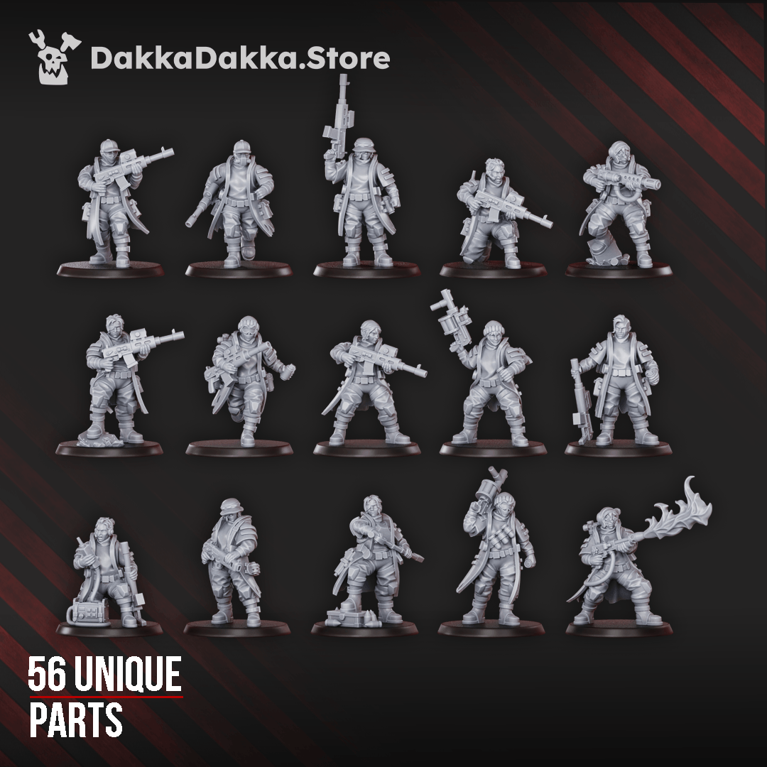 Gang Alcat Rats 10-model resin infantry squad build kit with modular parts