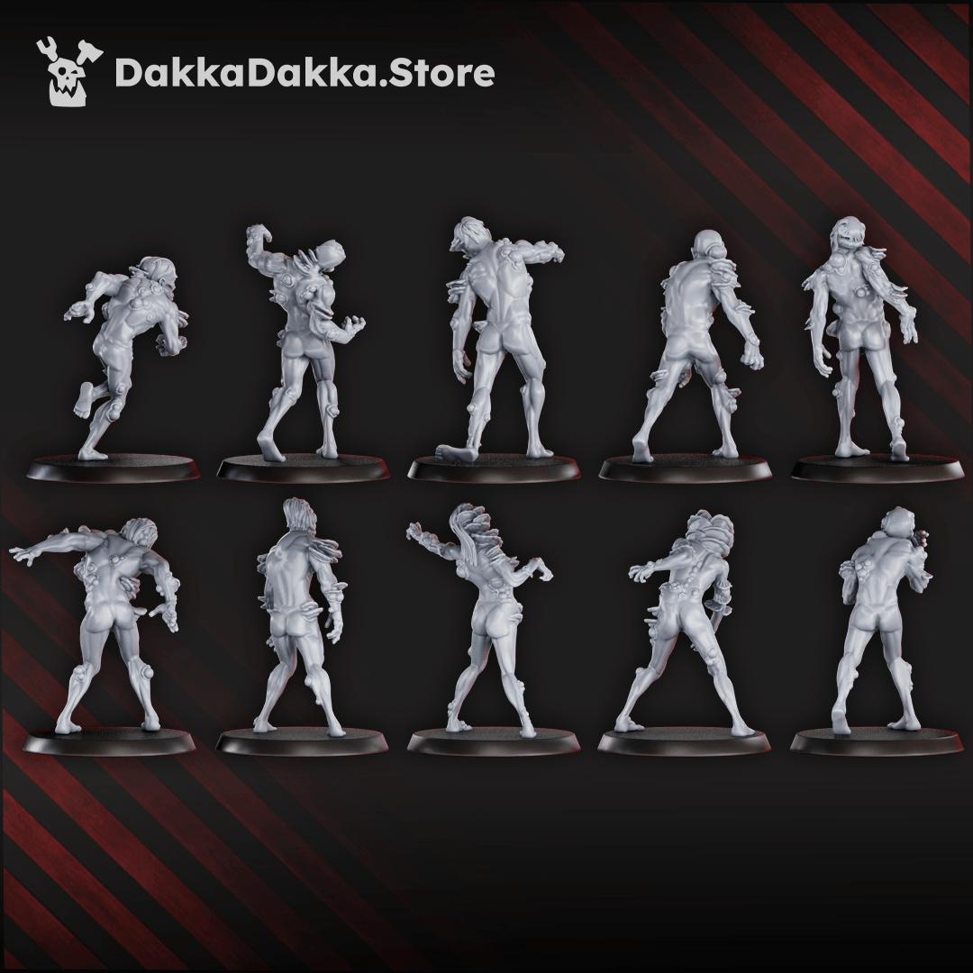 Diseased Walking Mass squad of ten heavily corrupted fungal zombie creatures