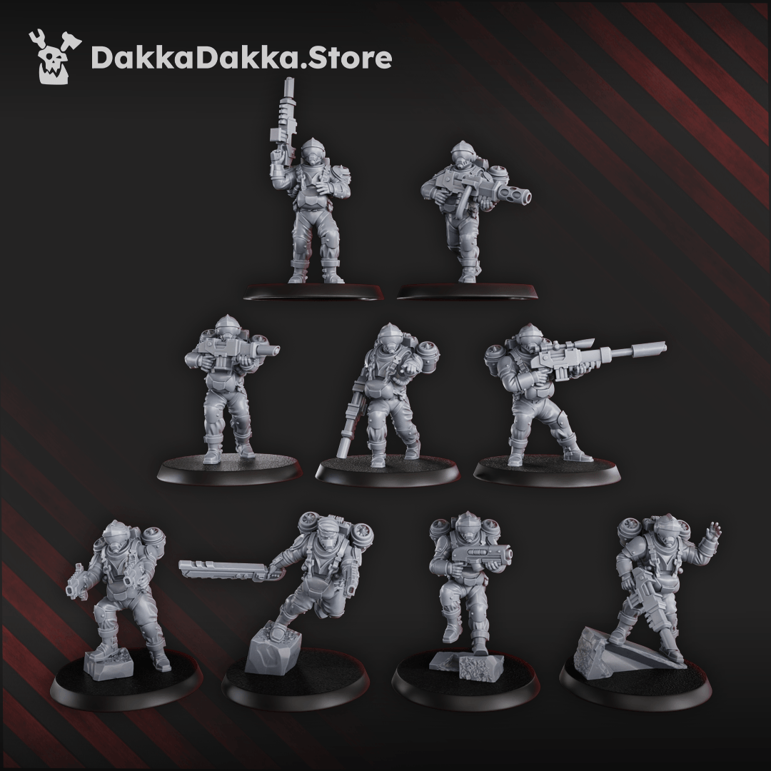 Phaeton Special Forces Unit - elite sci-fi soldiers with heavy weapons