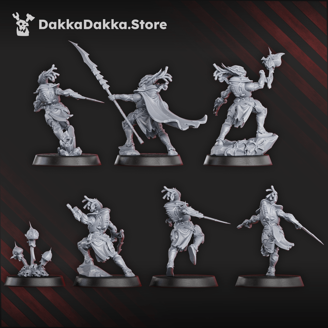 Spacelair Coven of Squallers Squad cloaked gothic sci-fi space elf warriors