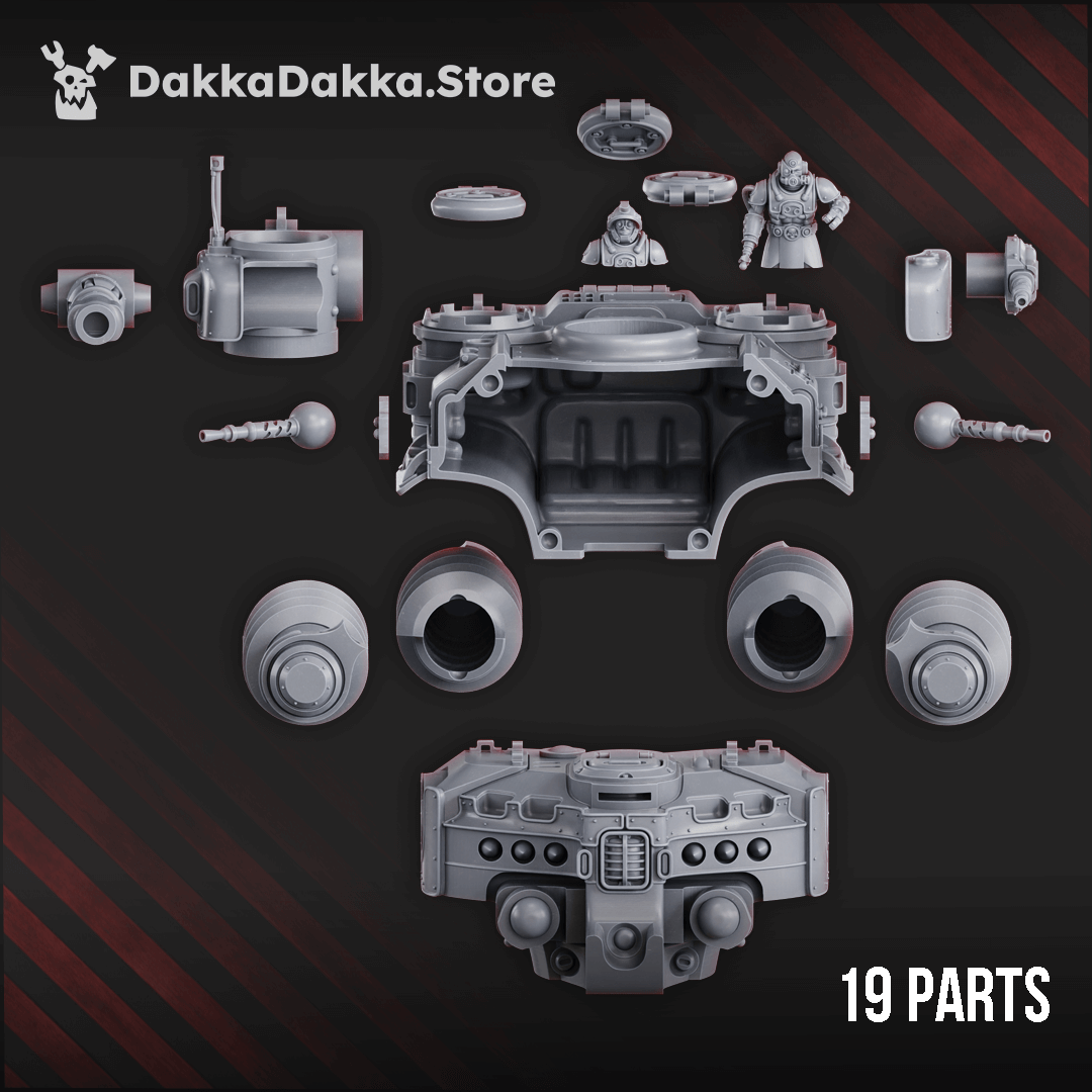 Sci-Fi Machine Cult Hovercraft Tank Solpuga D-10 resin grav tank with optional weapons and crew