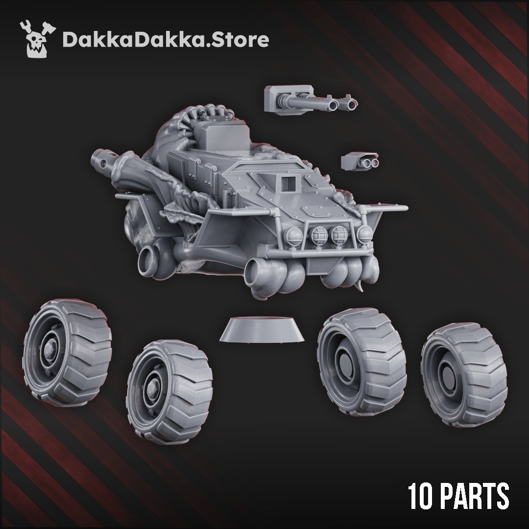 Diseased Contaminated Attack Buggy corrupted resin vehicle with heavy weapon system