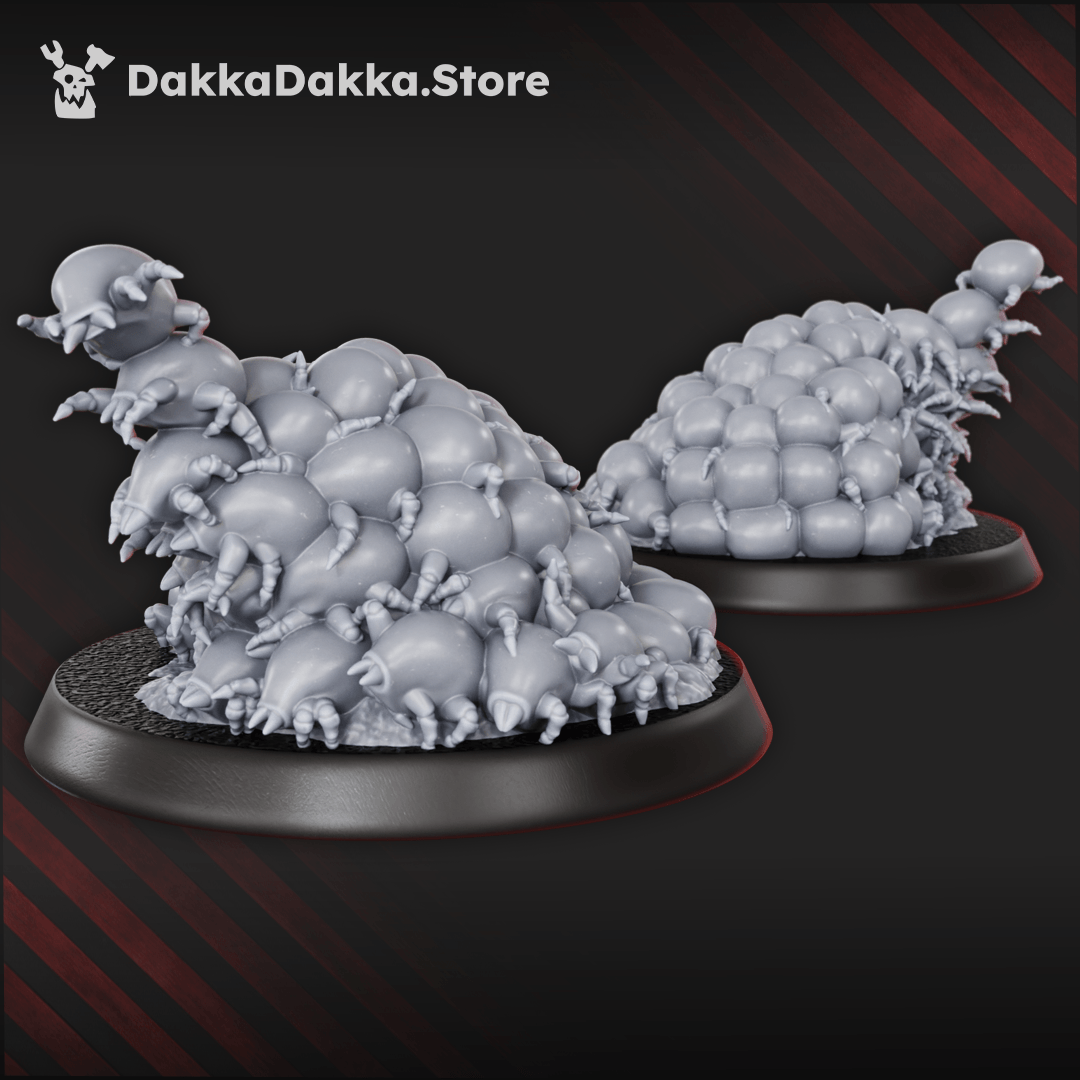  Diseased Fungiticks Swarm models showcasing plague-born infestation markers, 27mm from top to bottom