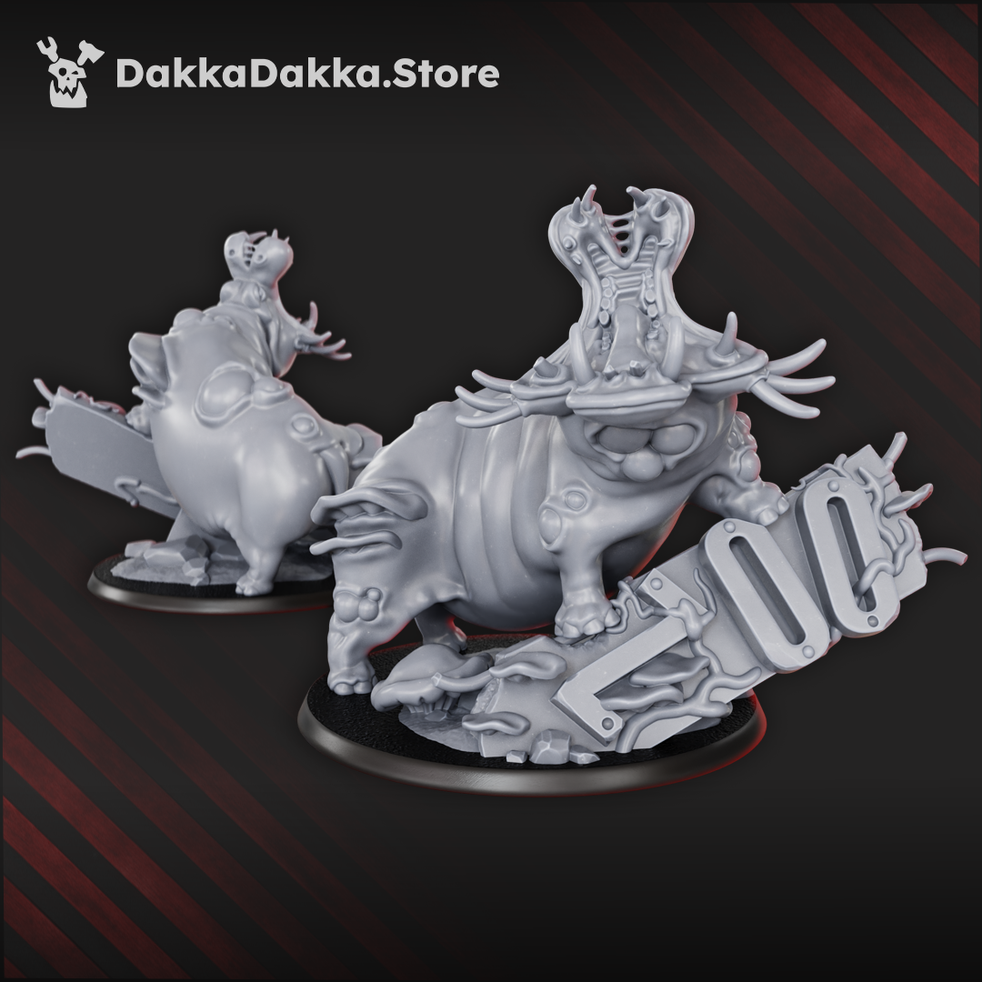 Infected Beasts Squad three diseased resin miniatures 41-61mm scale