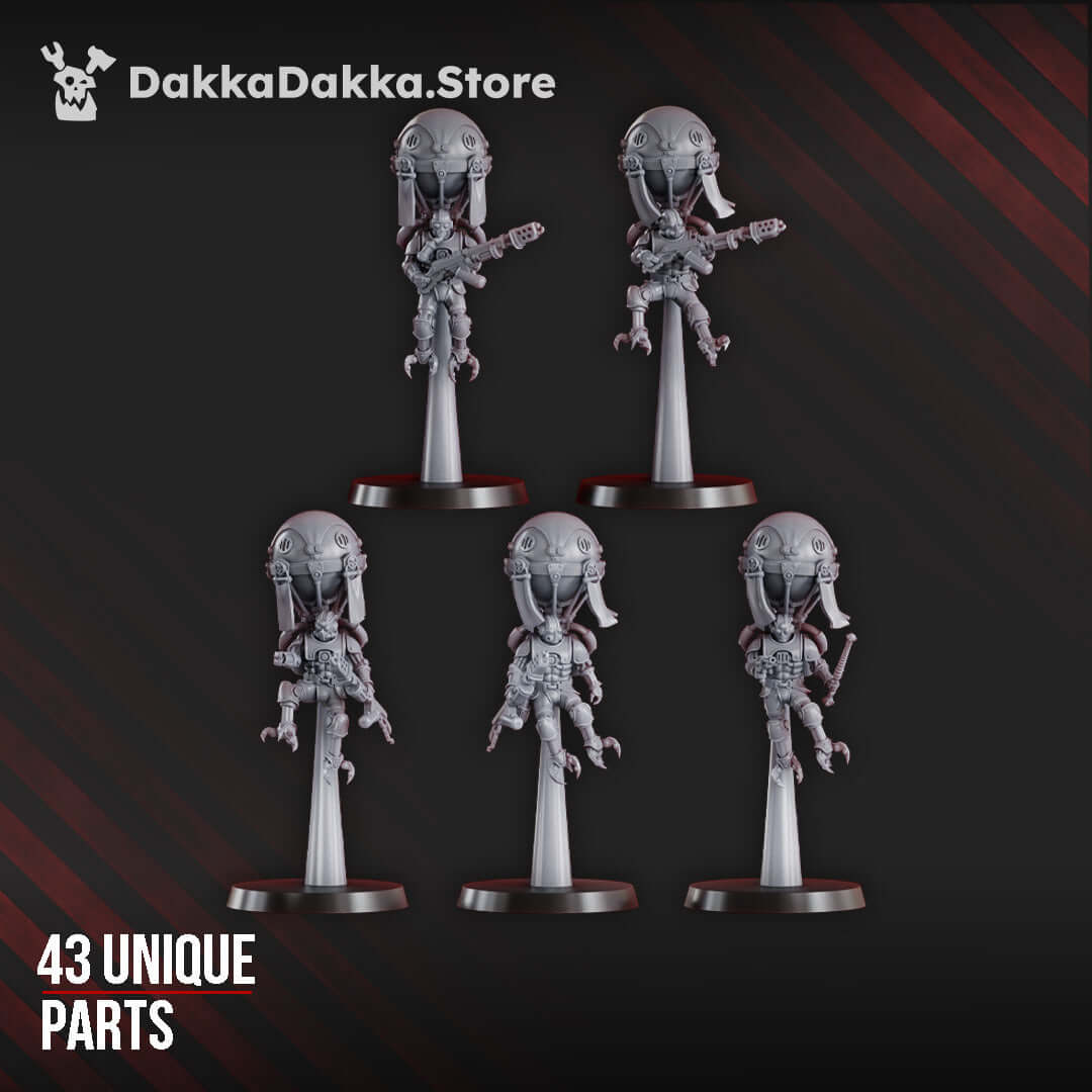 Sci-Fi Machine Cult Miniatures – resin sci-fi models of techno-priests and cybernetic soldiers