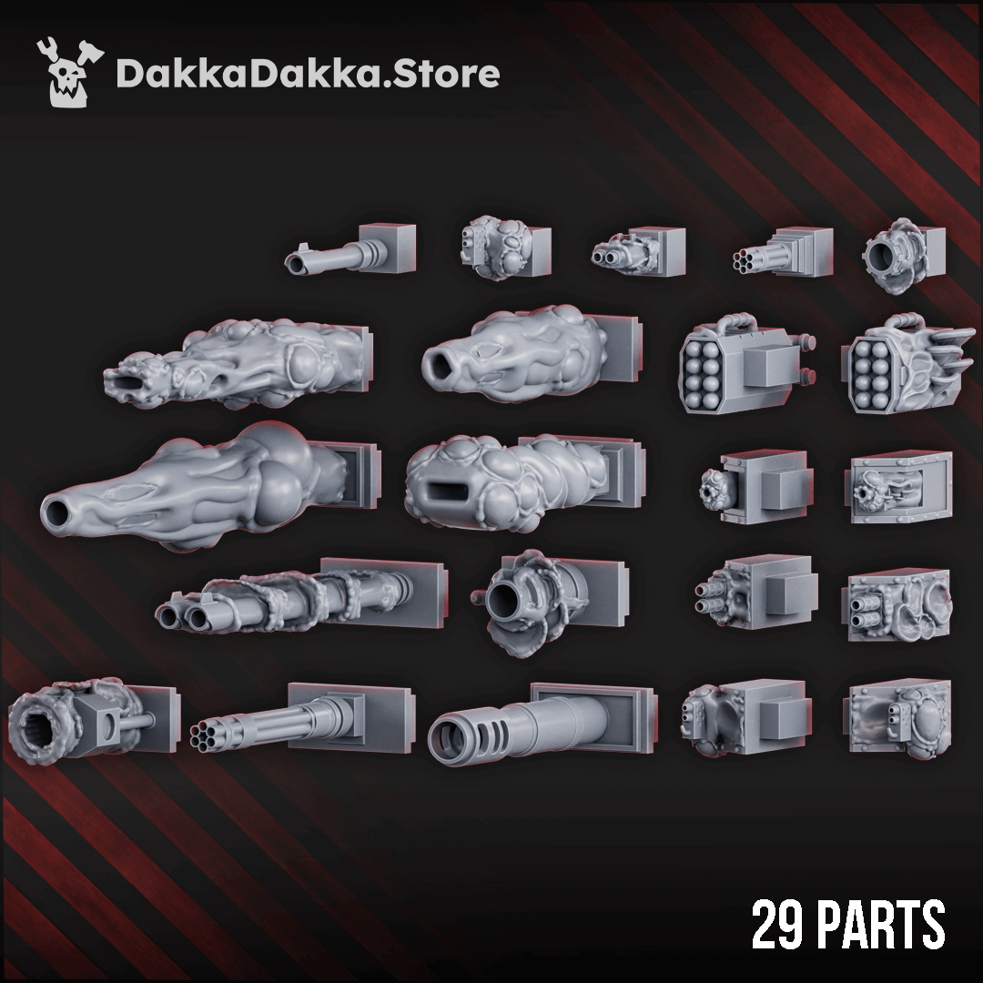 Contaminated Battle Tank diseased vehicle miniature with corrupted armour and organic growths