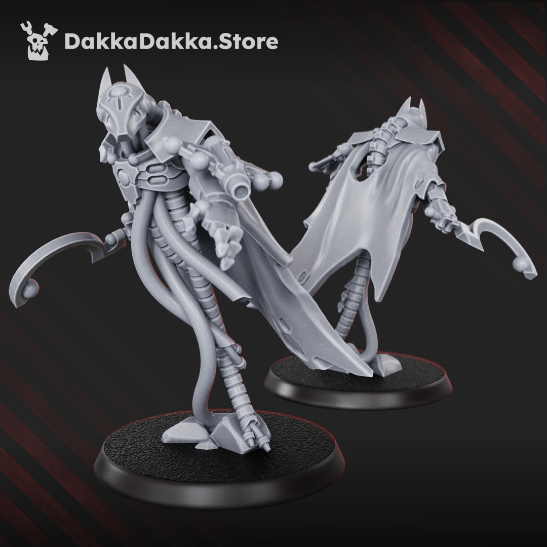Necrotek Iron Guard Squad — 15 resin sci-fi undead warrior miniatures with shields, blades and biomechanical armour, 33–38mm scale