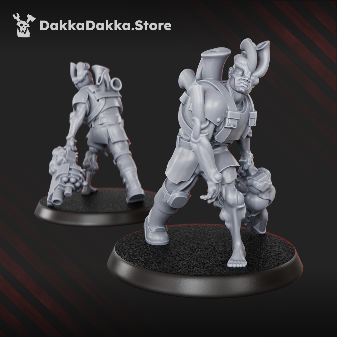 Diseased PG Gunners Squad of 10 plague-themed resin sci-fi infantry miniatures