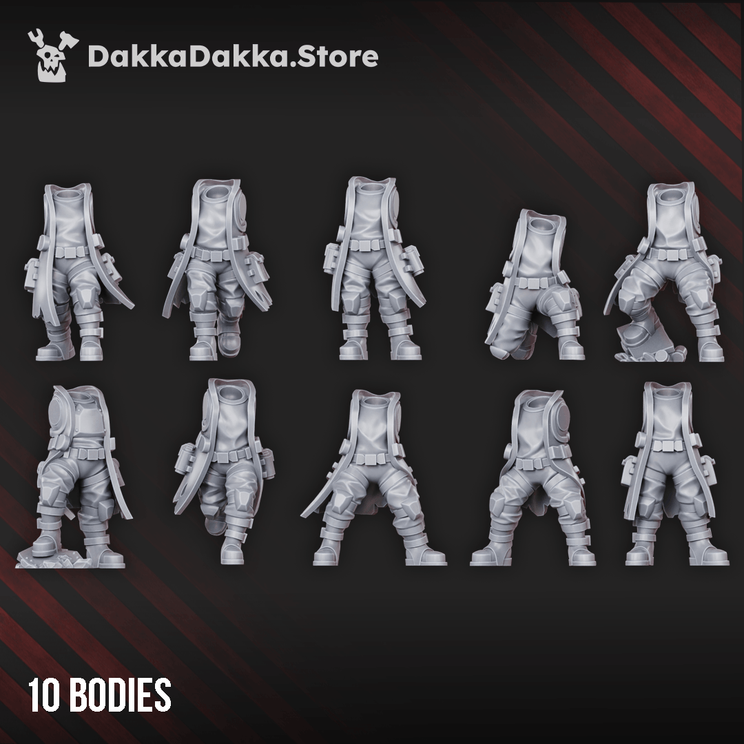 Gang Alcat Rats 10-model resin infantry squad build kit with modular parts