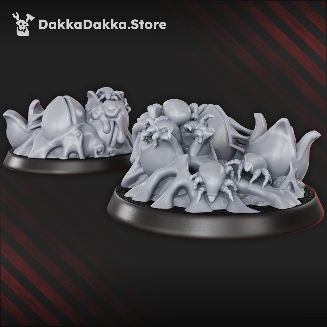  Diseased Fungiticks Swarm models showcasing plague-born infestation markers, 27mm from top to bottom