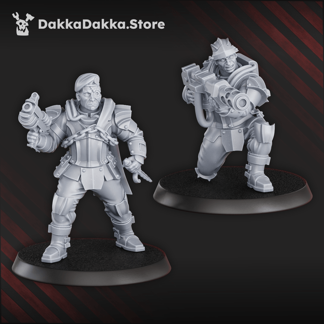 Phaeton Special Forces Masters Squad figurines, 32mm from feet to eyes, featuring 5 detailed models in 6 parts.