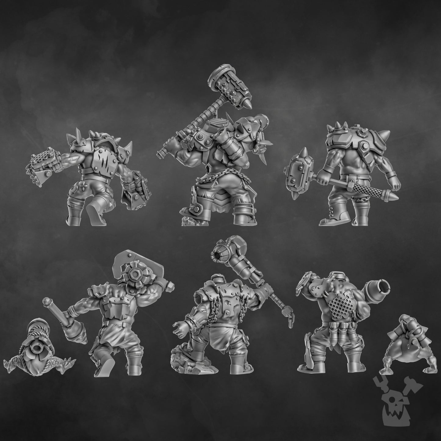 Head Crackaz Mob - by DakkaDakka, Sci-Fi Wargaming Miniatures, 32mm Scale