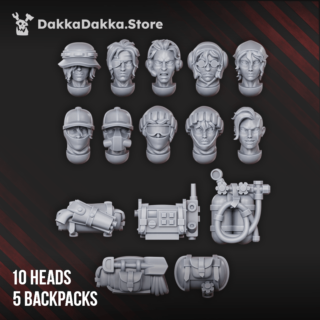 Gang Alcat Rats 10-model resin infantry squad build kit with modular parts