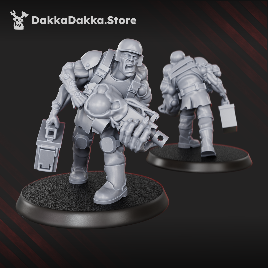 Diseased PG Gunners Squad of 10 plague-themed resin sci-fi infantry miniatures