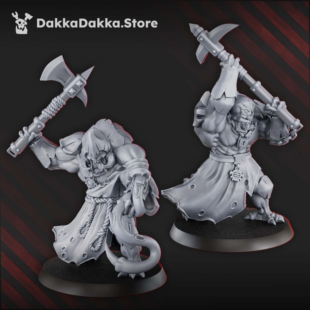 Amalgamants of The Cosmic Harvester - Sci-Fi wargaming miniatures with axes, 32mm scale models by DakkaDakka.store.