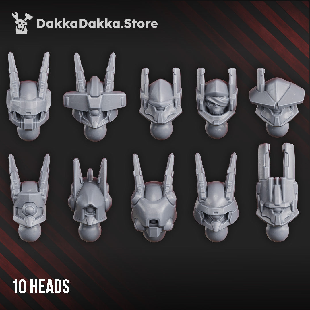 Sci-Fi Fire Squad Miniatures, 65 parts build kit with customizable sci-fi soldiers and advanced weaponry.