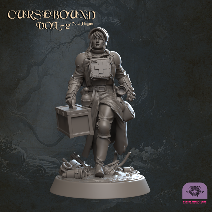 Cursebound - Plague Medics set of four 32mm resin miniatures by Sultry Miniatures