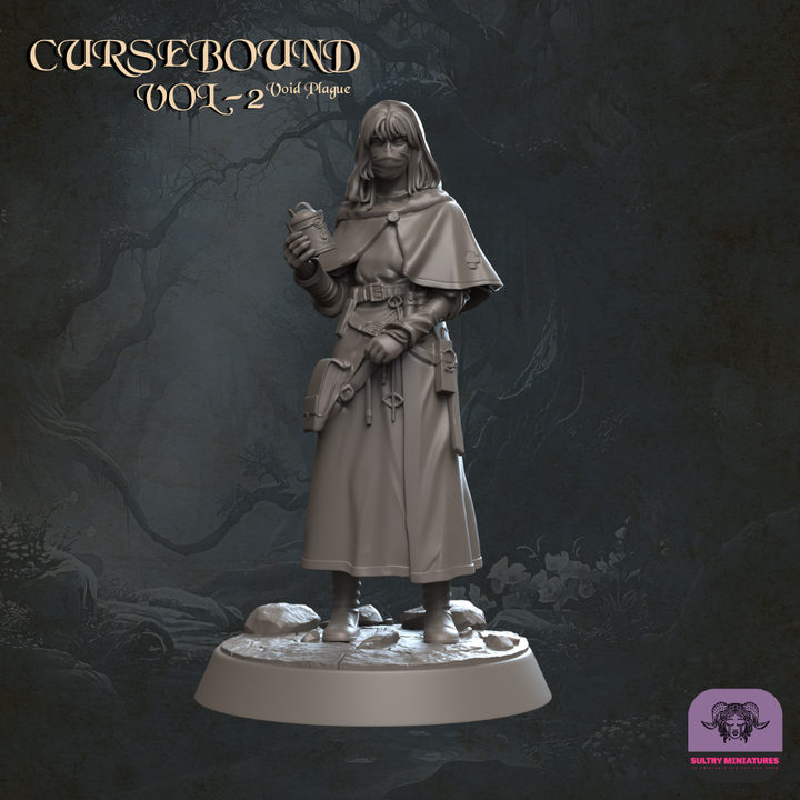 Cursebound - Plague Medics set of four 32mm resin miniatures by Sultry Miniatures