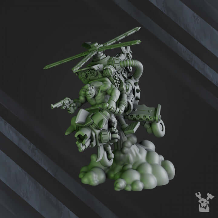 Chonky Flyaz sci-fi wargaming miniature by DakkaDakka.store in grey resin, 32mm scale, detailed 3D-printed model for tabletop games.