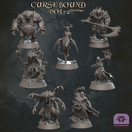 Cursebound Plague Bosses resin miniatures set of 7