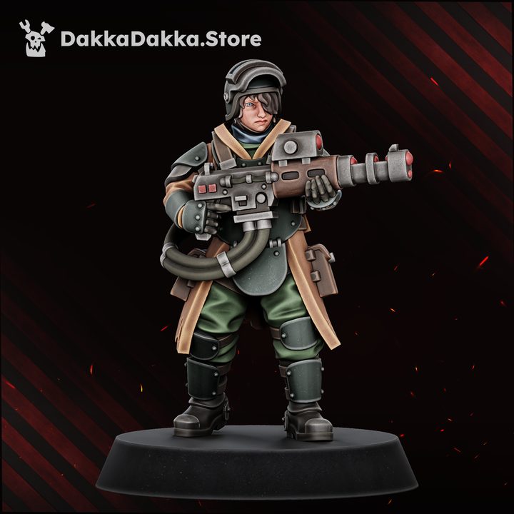 The Alcat Rats Heavy Infantry x10 painted resin miniatures squad with weapon sprue, 29mm scale
