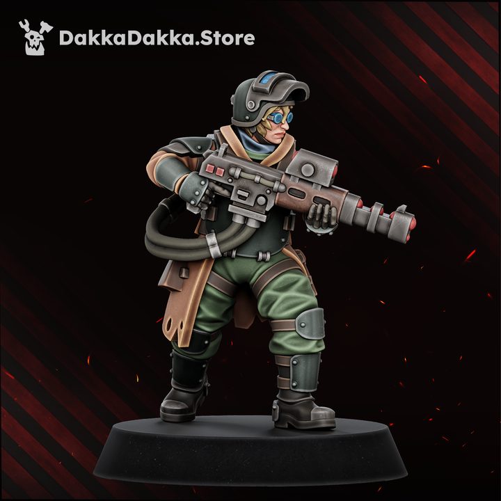 The Alcat Rats Heavy Infantry x10 painted resin miniatures squad with weapon sprue, 29mm scale