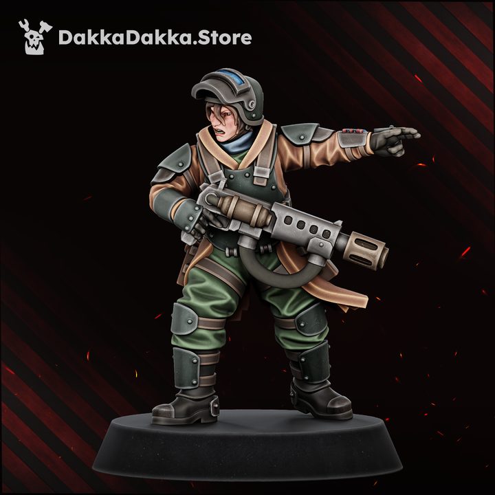 The Alcat Rats Heavy Infantry x10 painted resin miniatures squad with weapon sprue, 29mm scale