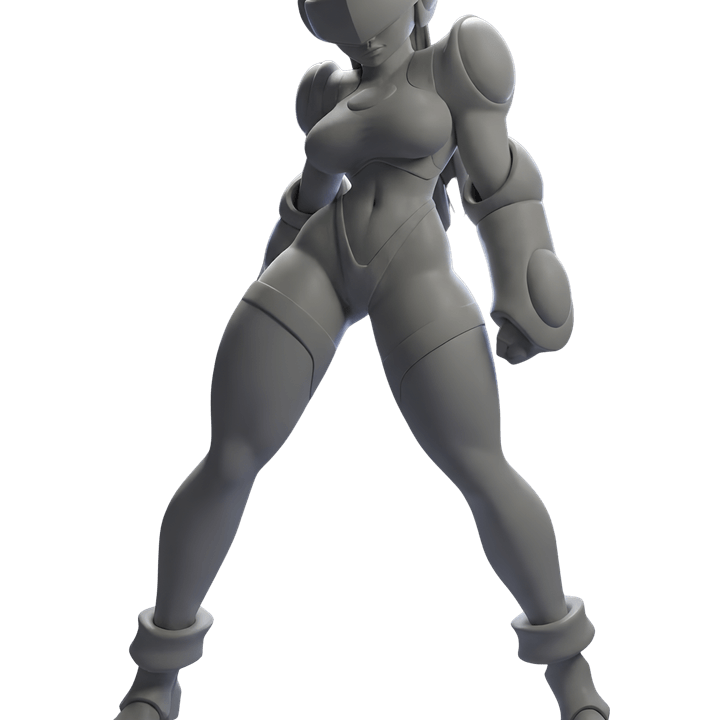 Sci fi pin up Mila — violet nano-swarm combat medic bio-hacker resin miniature