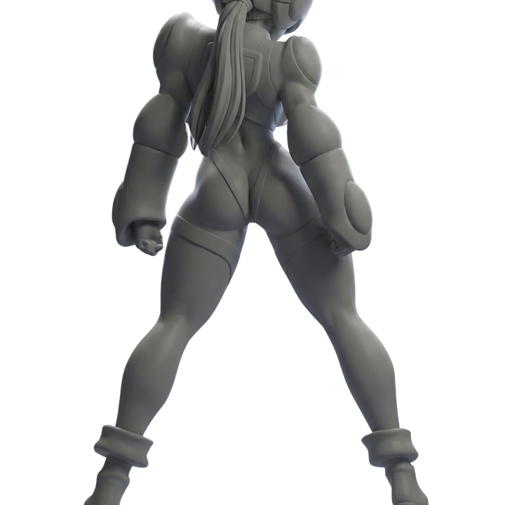 Sci fi pin up Mila — violet nano-swarm combat medic bio-hacker resin miniature