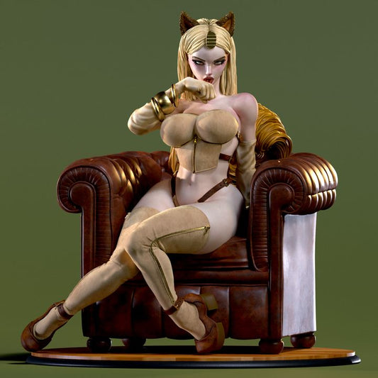 Waifumon Mia seated fantasy pin-up 160mm scale resin miniature figure