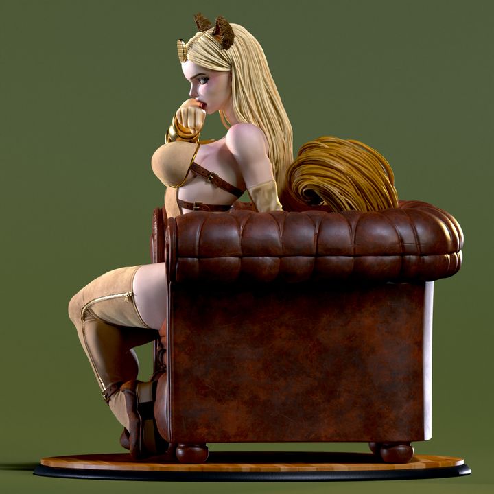 Waifumon Mia seated fantasy pin-up 160mm scale resin miniature figure