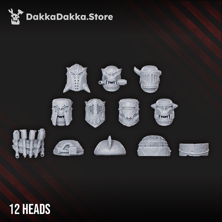 Space Orks Boombo Boyz 12 interchangeable heads and shoulder options