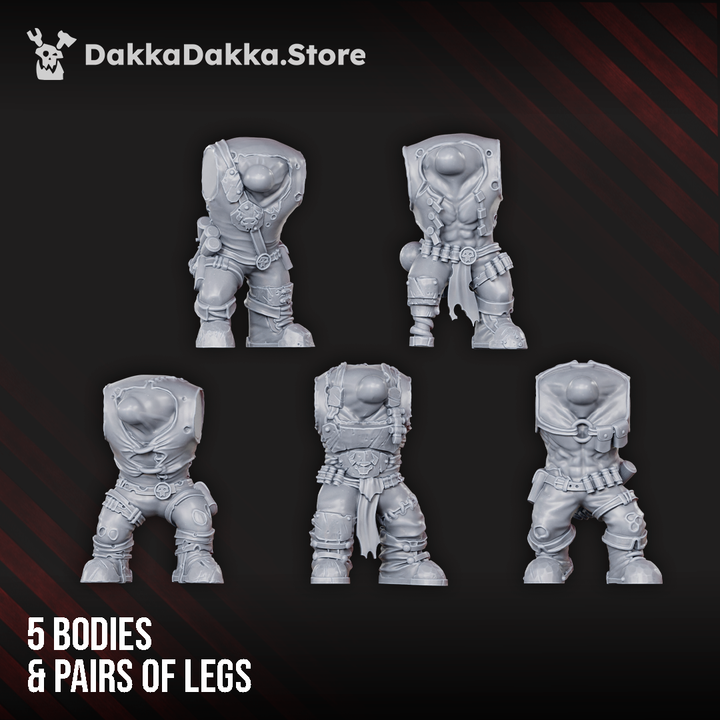 Space Orks Boombo Boyz 5 armoured bodies and pairs of legs