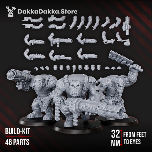 Ork Marauders - 5 Grimdark Ork Resin Miniatures