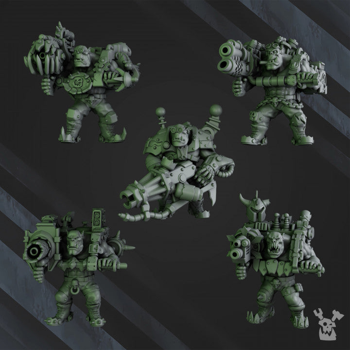 Maradaz Heavy Weapons Mob - Sci-Fi Wargaming Miniatures, 32mm Scale