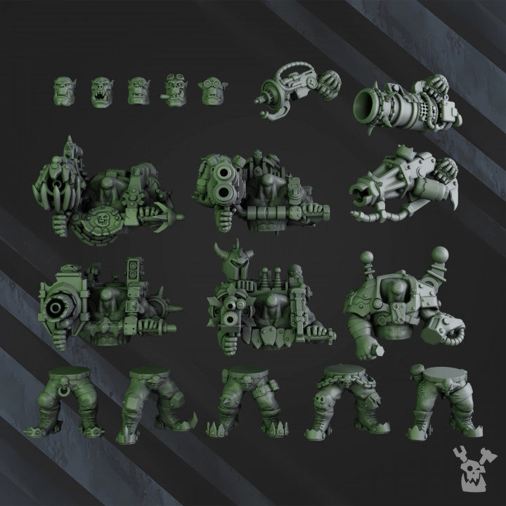 Maradaz Heavy Weapons Mob - Sci-Fi Wargaming Miniatures, 32mm Scale