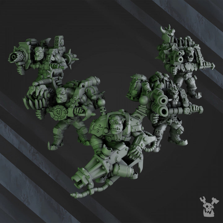 Maradaz Heavy Weapons Mob - Sci-Fi Wargaming Miniatures, 32mm Scale