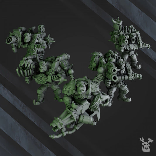 Maradaz Heavy Weapons Mob - Sci-Fi Wargaming Miniatures, 32mm Scale