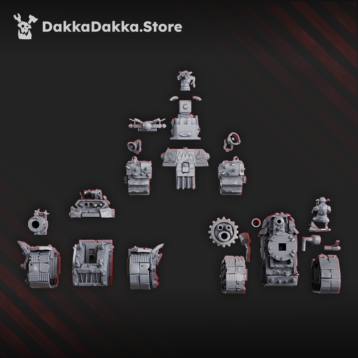 Gobbo Wagons – Ramshackle Goblin Tanks (Set of 3)