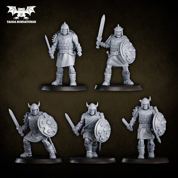 Iron Lords (x5) - 32mm Resin Miniatures included in WarpLand Raider Warband – Battle Pack
