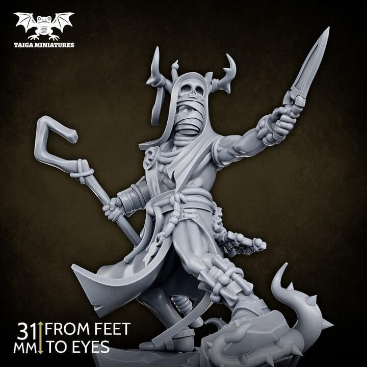 WarpLand miniature - Shaman-Priest included in WarpLand Adventure Party – Battle Pack
