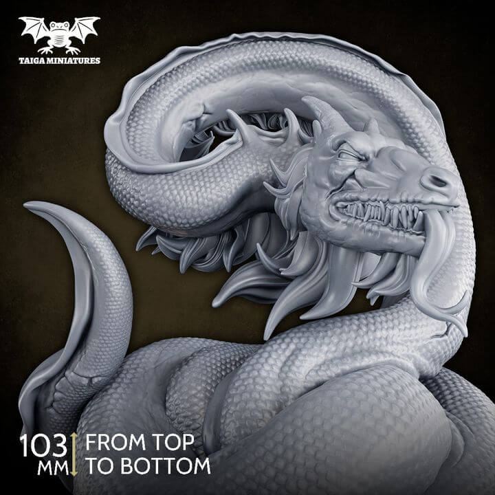 WarpLand miniature - Wurm - 103mm Resin Miniature included in WarpLand Raider Warband – Battle Pack