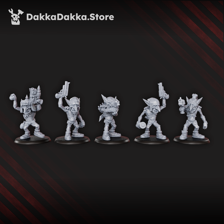 Goblins Meat Squad x 10 grimdark sci-fi goblin infantry resin miniatures, 20mm scale, set of ten