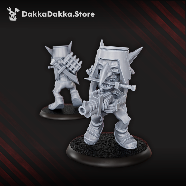 Goblins Meat Squad x 10 grimdark sci-fi goblin infantry resin miniatures, 20mm scale, set of ten