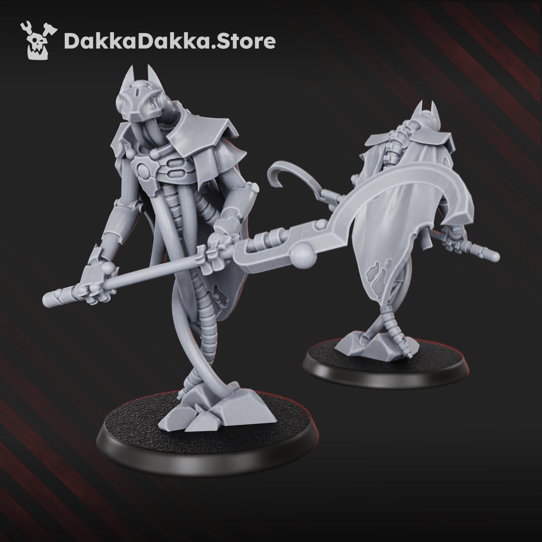 Necrotek Iron Guard Squad — 15 resin sci-fi undead warrior miniatures with shields, blades and biomechanical armour, 33–38mm scale