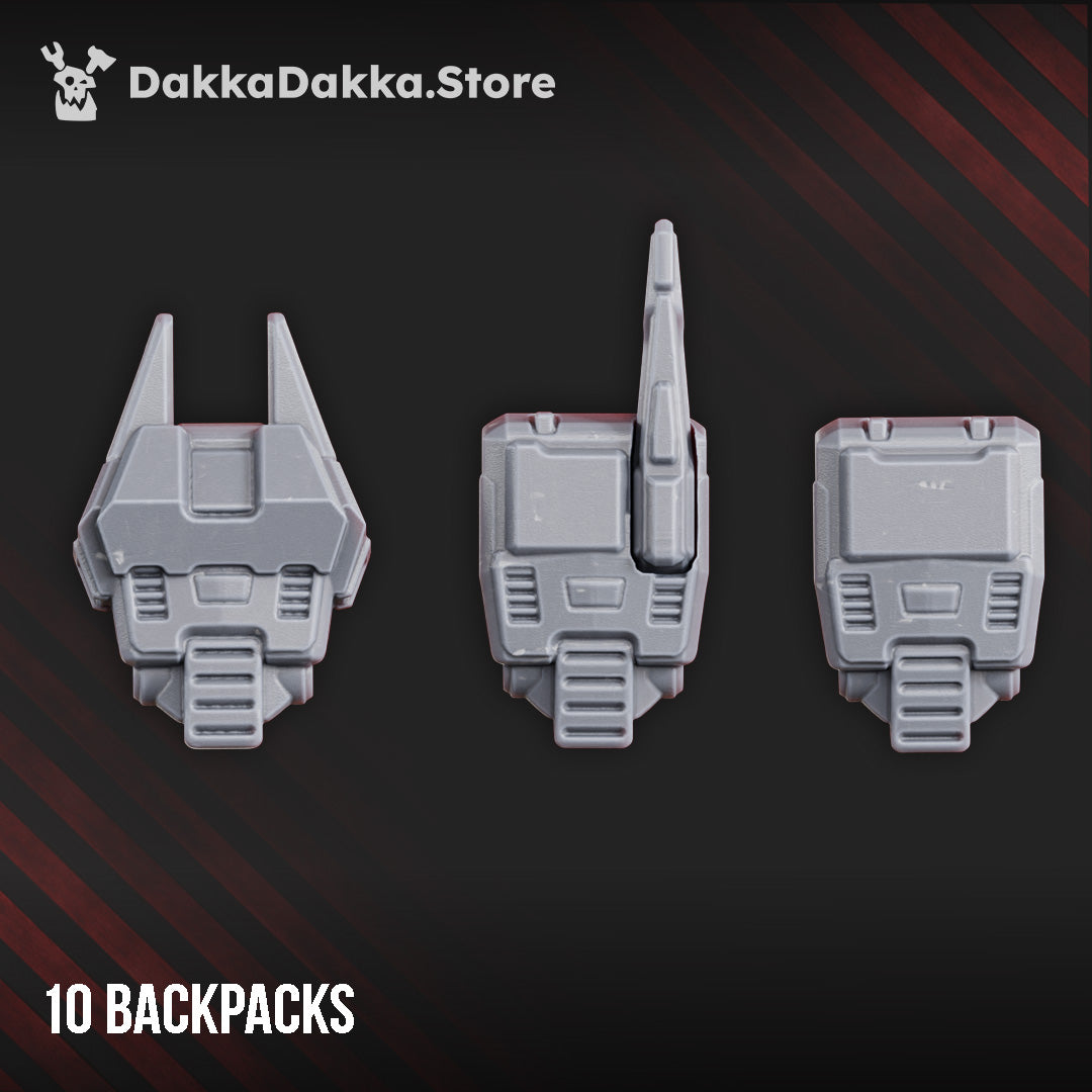 Sci-Fi Fire Squad Miniatures, 65 parts build kit with customizable sci-fi soldiers and advanced weaponry.