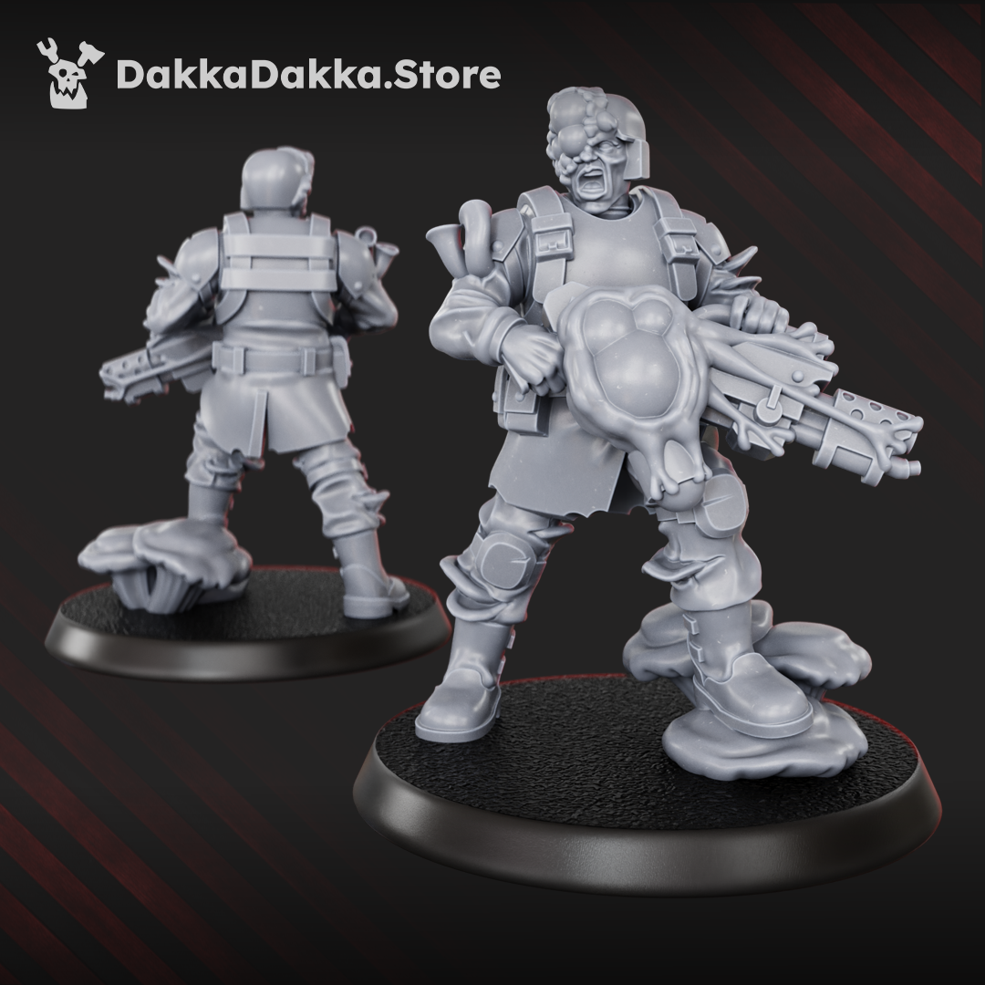 Diseased PG Gunners Squad of 10 plague-themed resin sci-fi infantry miniatures