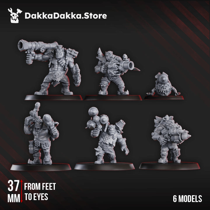 Da Full Waaagh! Space Orks 11-unit resin army bundle with Mech Warboss and beast rider miniatures