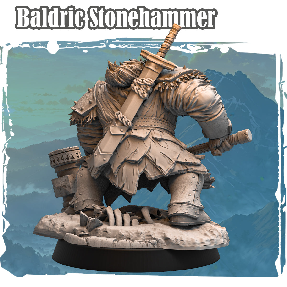 Baldric Stonehammer - Dwarf Fighter — view 2